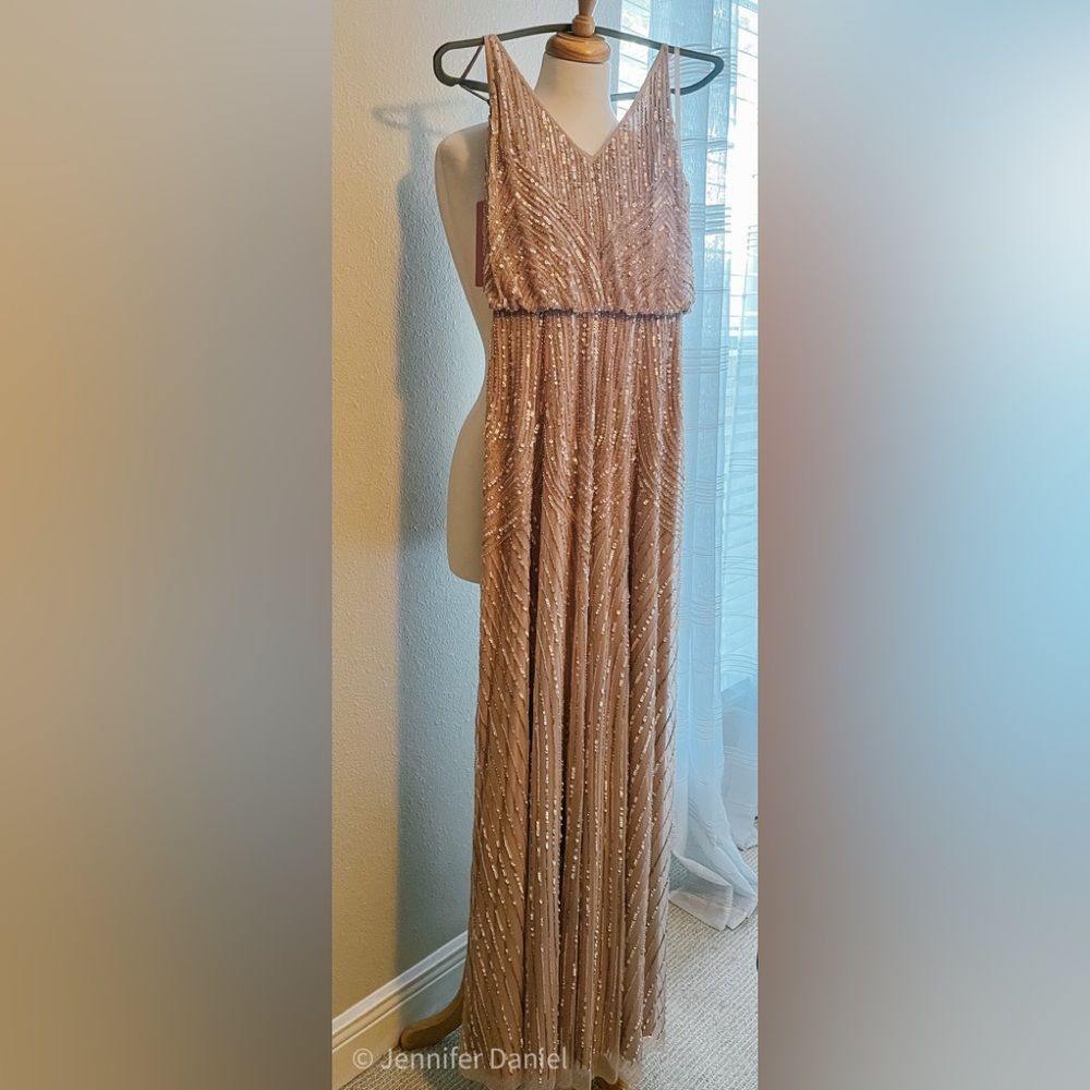 Anthropologie/ BHLDN Fidelia
Beaded Maxi Dress - Blush, Brand new